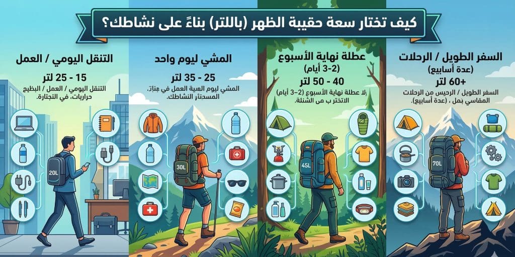 كيف تختار حقيبة الظهر المناسبة