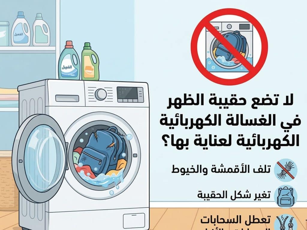 لاتضع الحقيبة الظهر في الغسالة 1