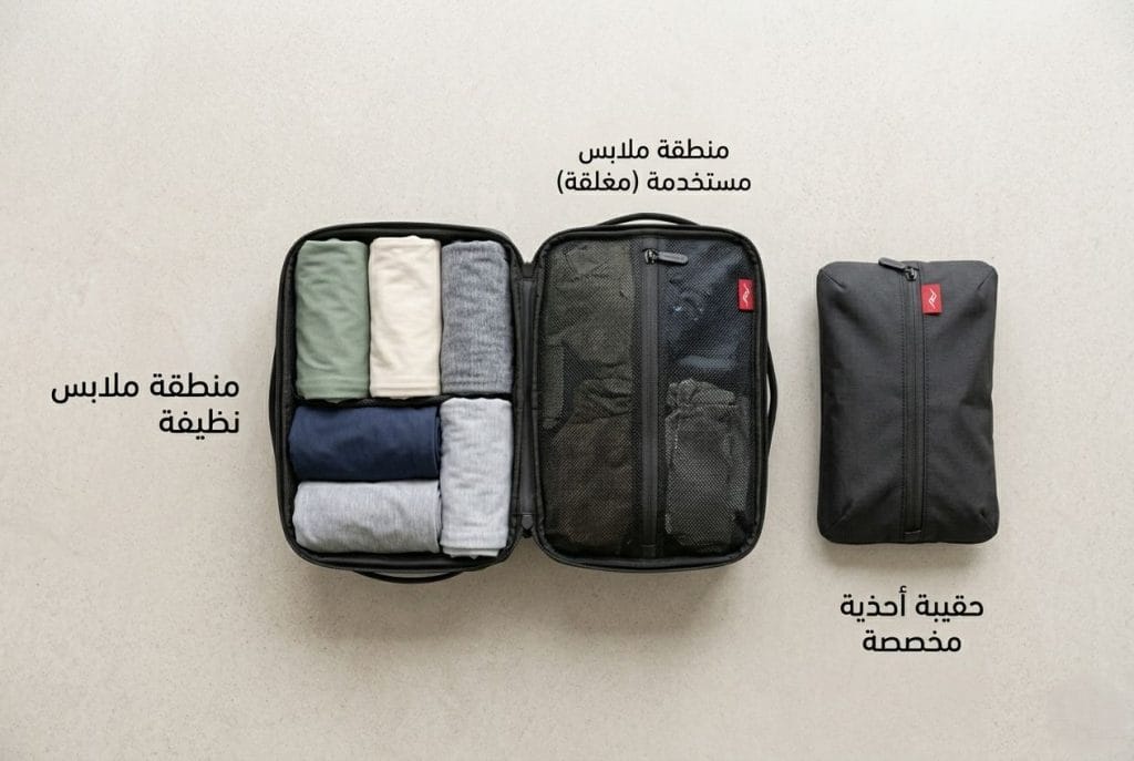 ترتيب ملابس للسفر